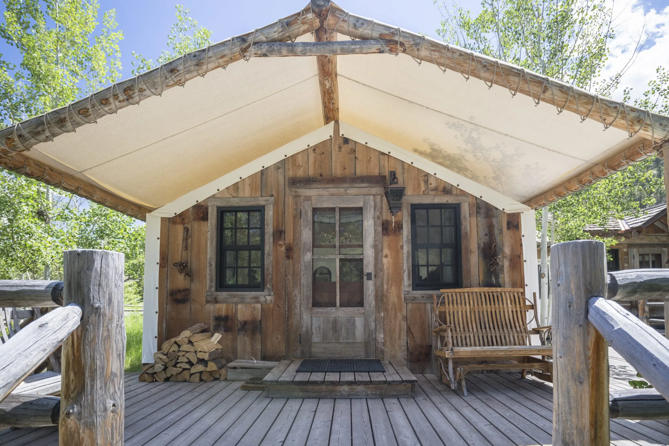 Trapper cabin porch