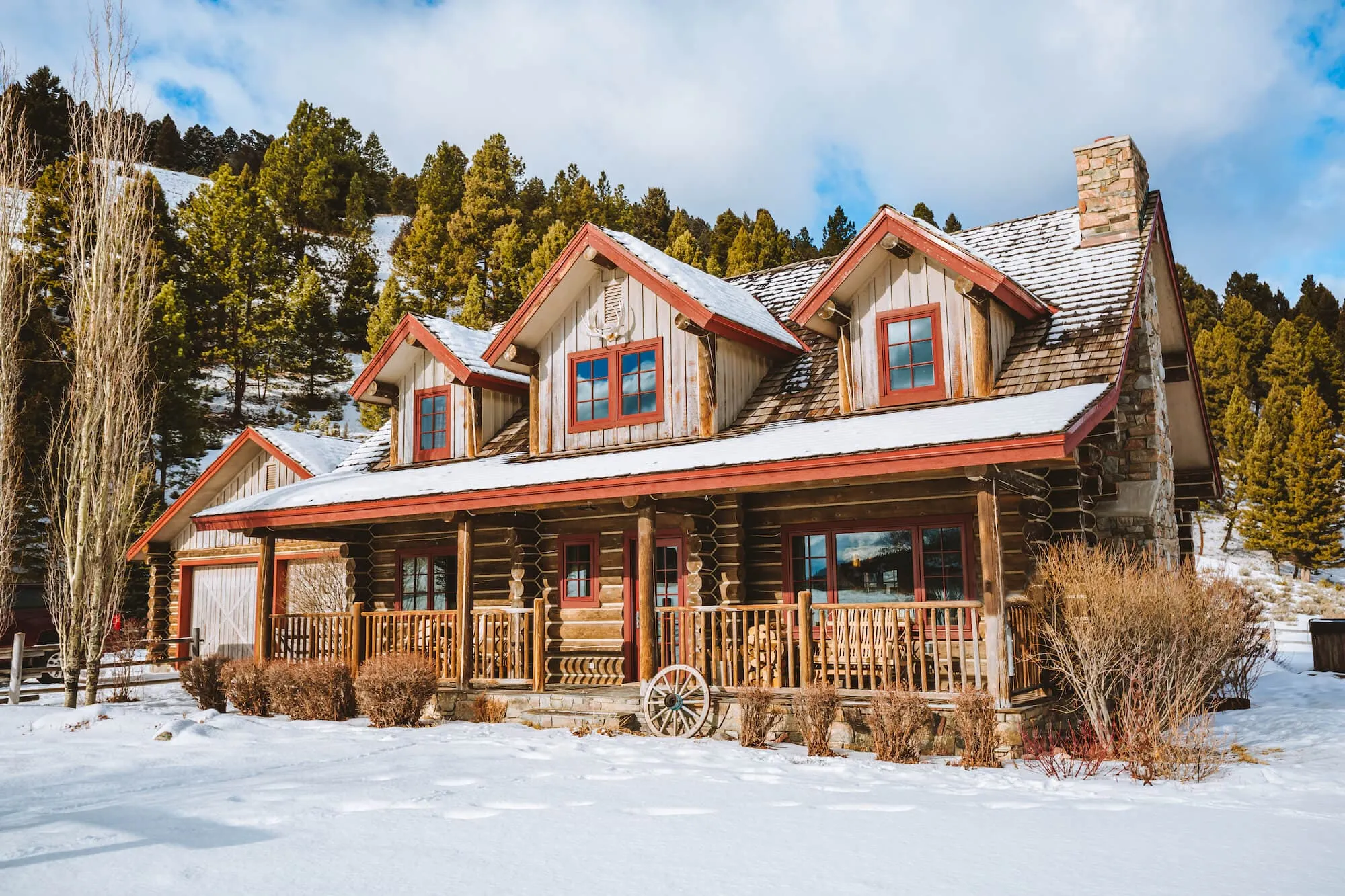 Moose House in the Winter Snow