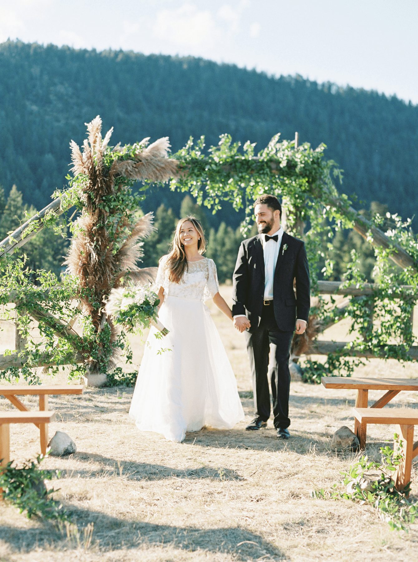 A bride and groom