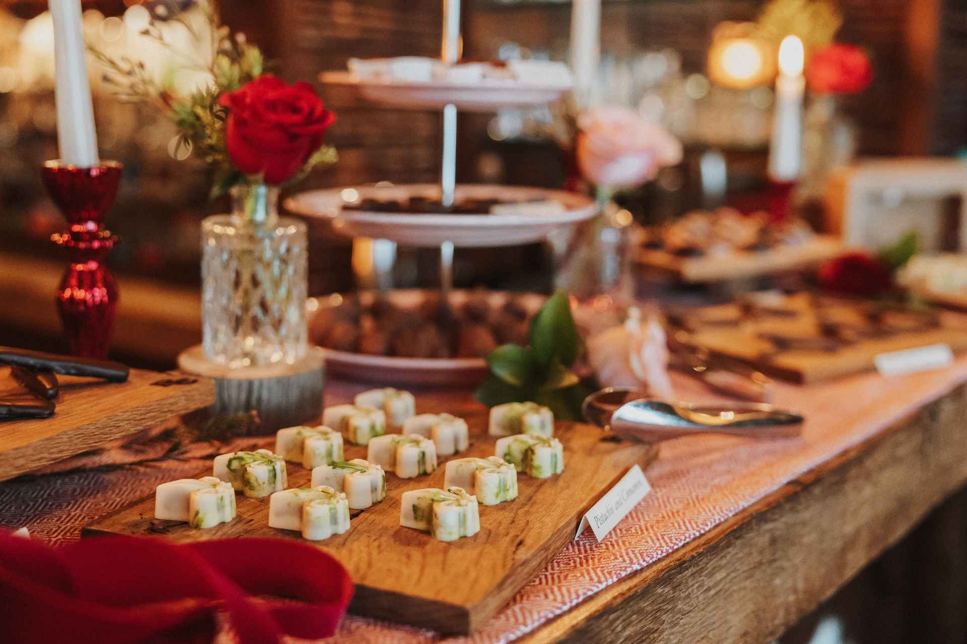 Hand crafted chocolates at the Granite Lodge Great Room bar on Valentine's Day