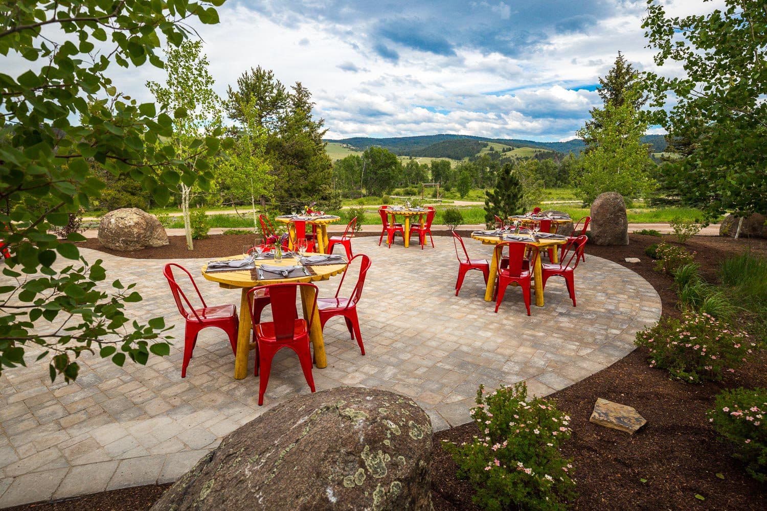 outdoor seating area