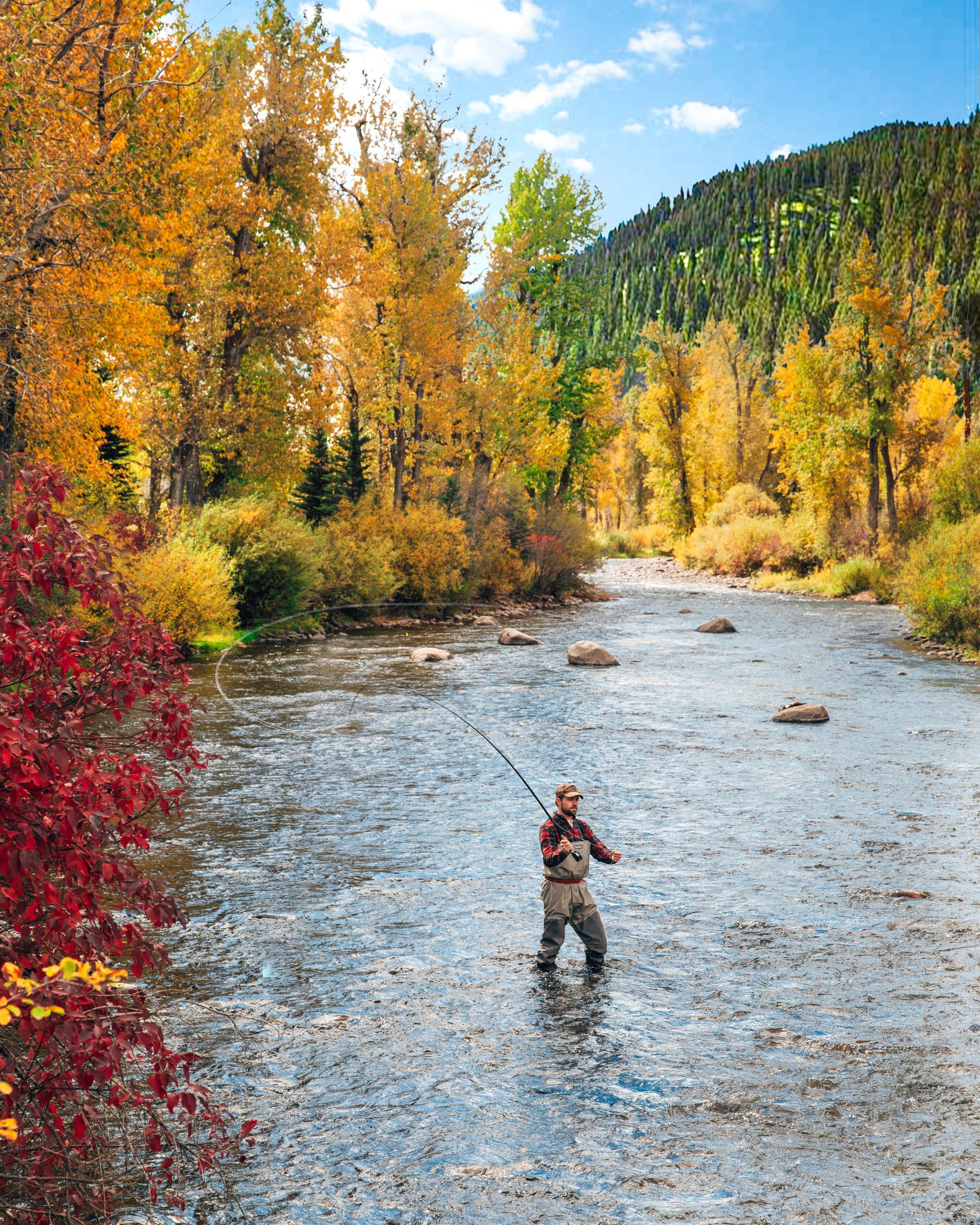man fly fishing on Rock Creek