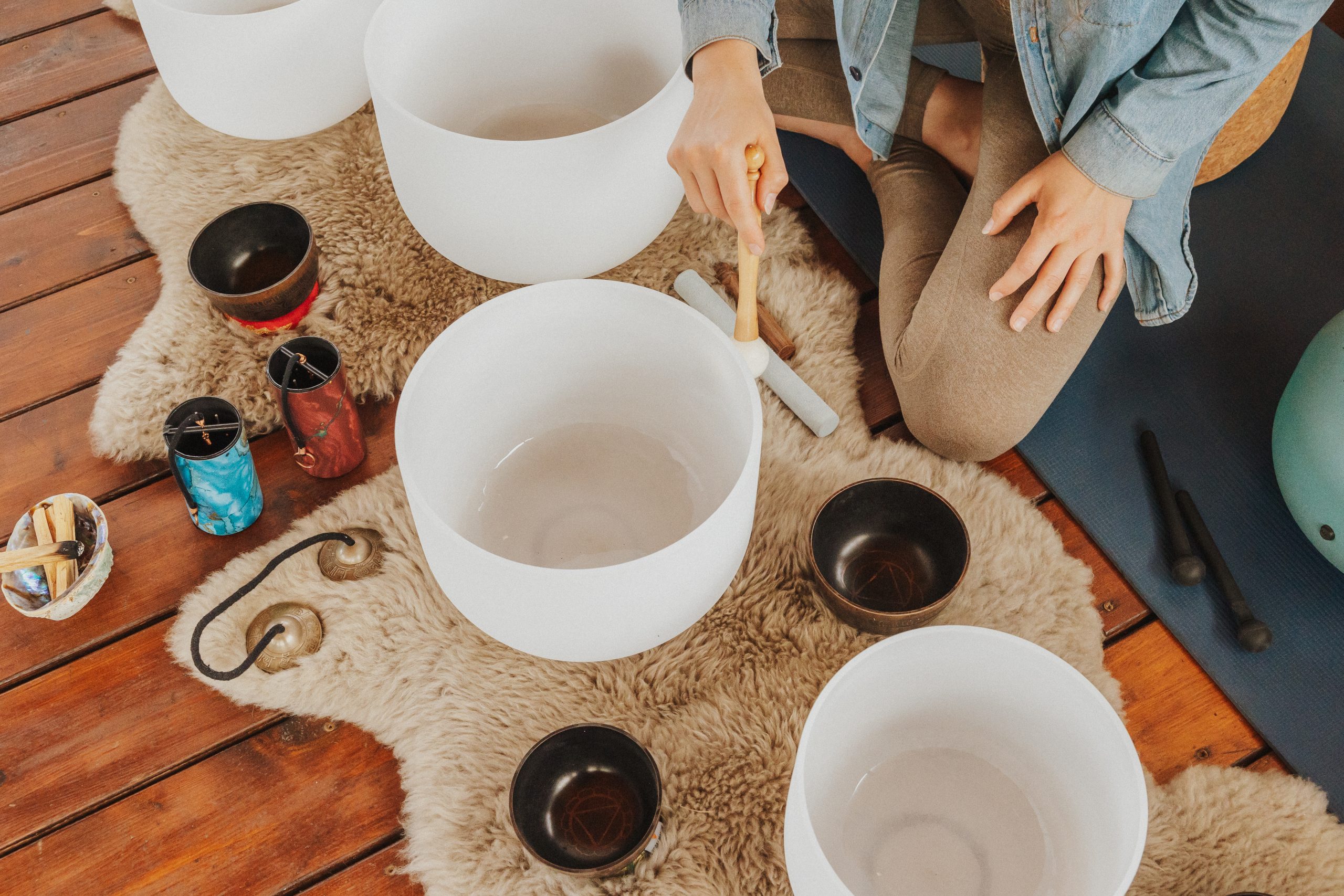 Sound bowl winter spa ritual